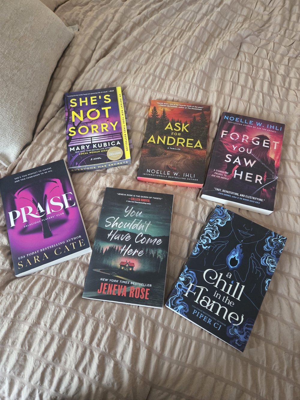 Assorted Paperback Mystery & Thriller Books in Neutral Tones